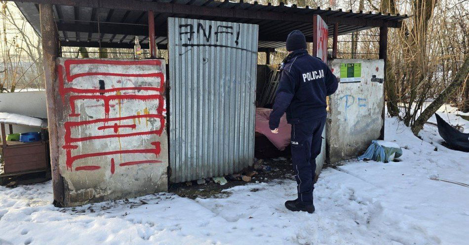 zdjęcie: Zimowe patrole policji ratują życie osób bezdomnych / fot. KPP w Mikołowie