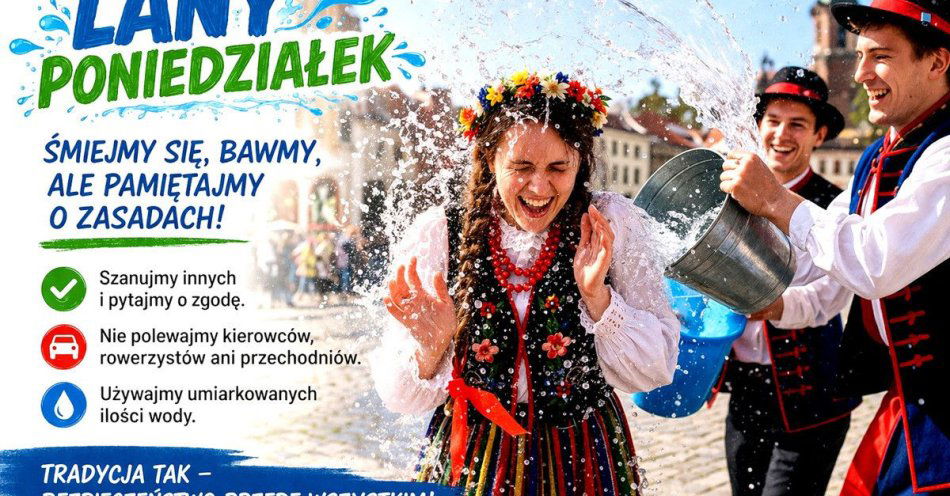 zdjęcie: Lany Poniedziałek: bawmy się bezpiecznie i z szacunkiem / fot. KMP w Piotrkowie Trybunalskim