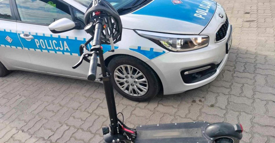 zdjęcie: Mandat 2,5 tys. zł dla nietrzeźwego kierującego hulajnogą w Mirczu / fot. KPP Hrubieszów