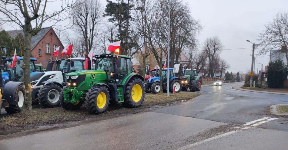 zdjęcie: Zgromadzenia rolników / fot. KPP Środa Wielkopolska