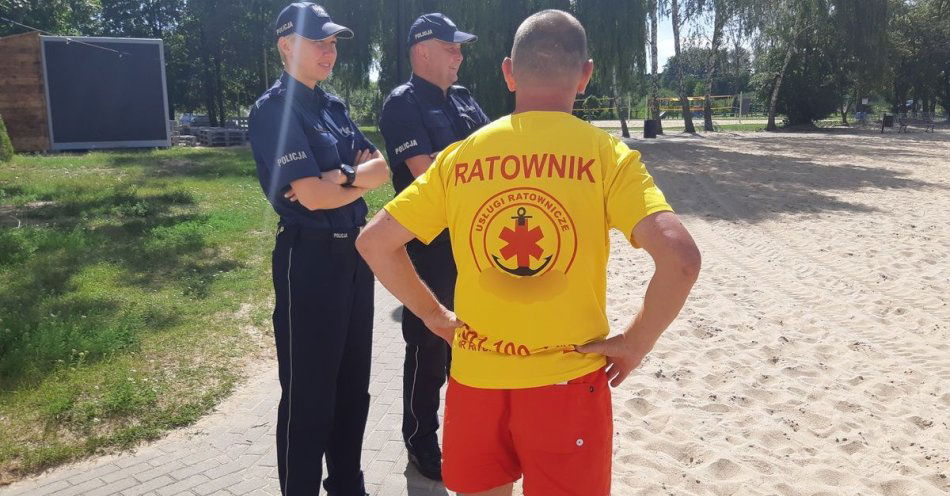 zdjęcie: Policjanci kontrolowali kąpieliska i plaże / fot. KPP Mogilno