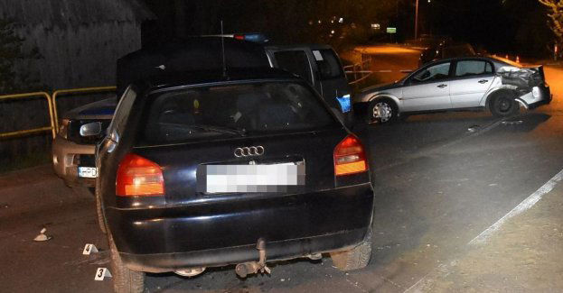 Spowodował kolizję z Oplem i radiowozem. Miał 3 promile i zakaz prowadzenia pojazdów