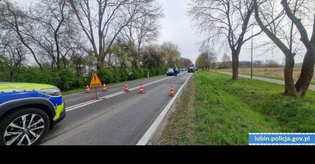 Śmiertelne potrącenie rowerzysty na trasie Lubin Ścinawa