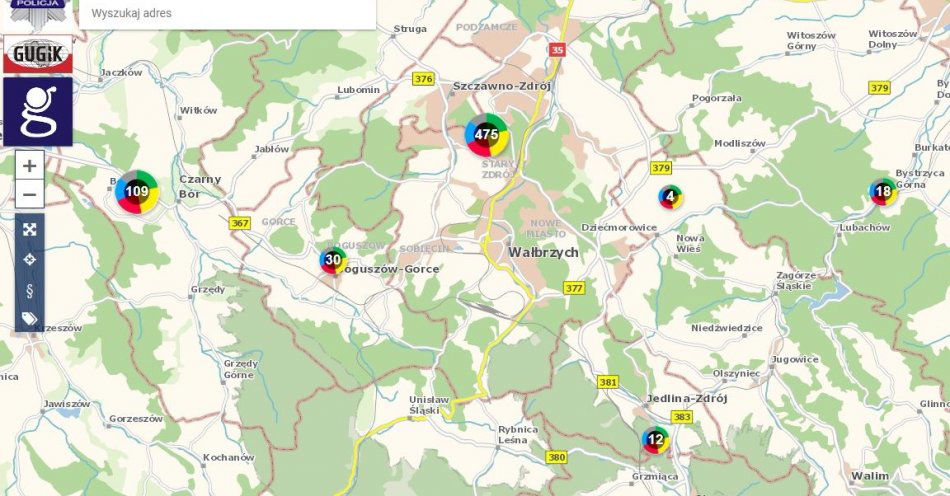 zdjęcie: Już ponad 11 tysięcy zgłoszeń na Krajowej Mapie Zagrożeń Bezpieczeństwa / fot. KMP w Wałbrzychu