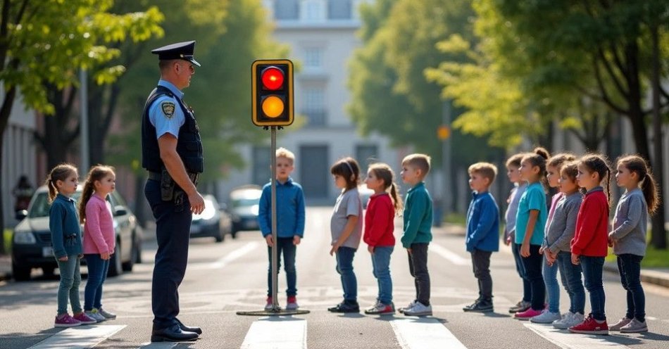 zdjęcie: Policjanci uczą najmłodszych zasad bezpieczeństwa / TM/ przykładowa ilustracja