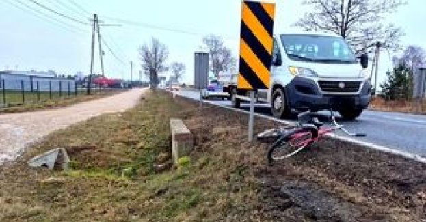 Potrącenie rowerzystki