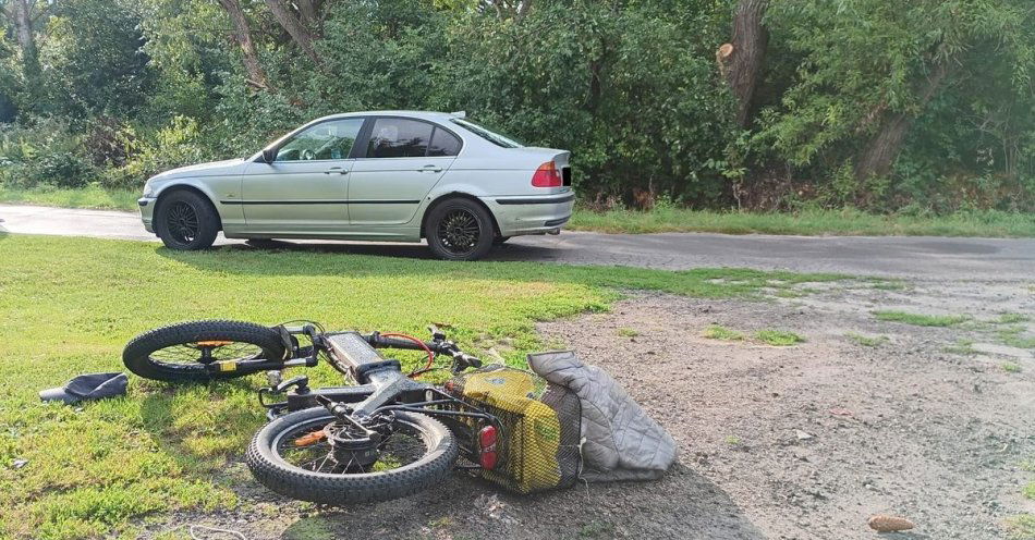 zdjęcie: Kierujący BMW potrącił rowerzystę / fot. KPP Tomaszów Lubelski