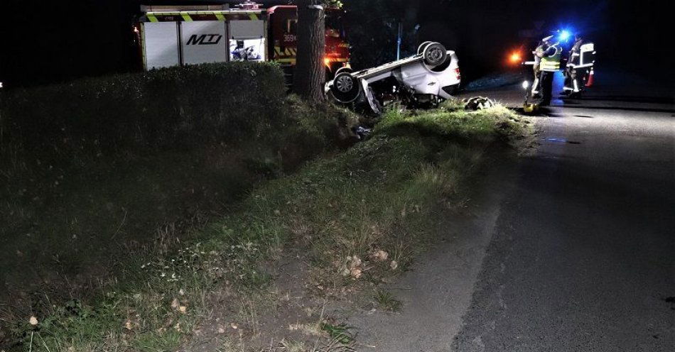 zdjęcie: Spowodował wypadek drogowy - był w stanie nietrzeźwości / fot. KMP w Legnicy