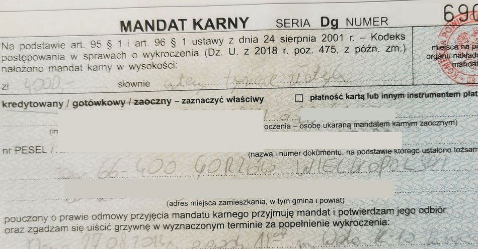 zdjęcie: Znacznie przekroczył prędkość – nie pierwszy raz - zapłaci 4000 złotych / fot. KPP w Lipnie