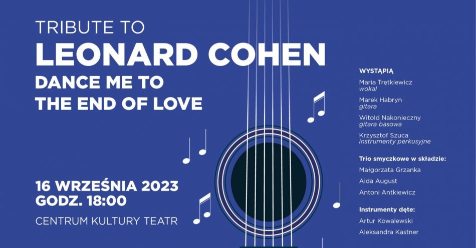 zdjęcie: Tribute to Leonard Cohen – koncert / fot. CK Teatr w Grudziądzu