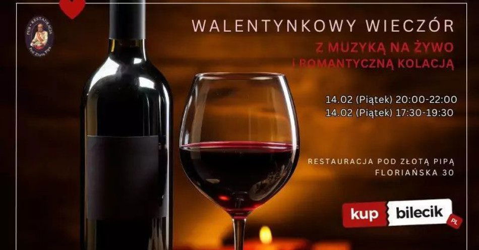 zdjęcie: Walentynki - Romantyczna kolacja z muzyką na żywo / kupbilecik24.pl / Walentynki - Romantyczna kolacja z muzyką na żywo