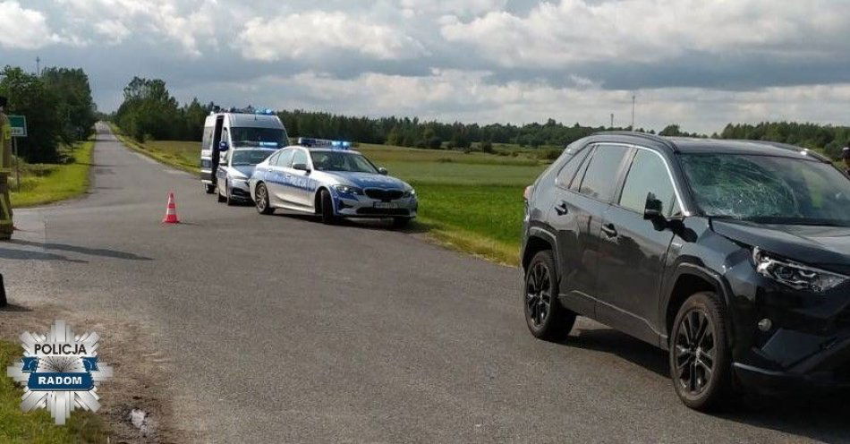 zdjęcie: Wypadek  z udziałem rowerzystki / fot. KMP w Radomiu