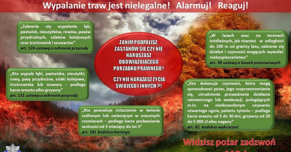 zdjęcie: Nie zostawiaj otwartego ognia bez nadzoru / fot. KPP w Mrągowie