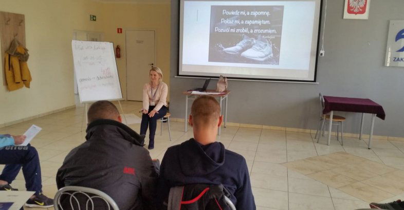 zdjęcie: Warsztaty dla ojców w ZK Kwidzyn. / fot. kpt. Anna Orzechowska-Winnicka