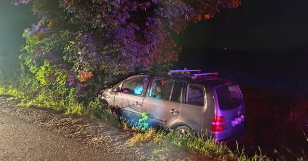 O krok od tragedii. Pijany 20-latek uderzył w drzewo.