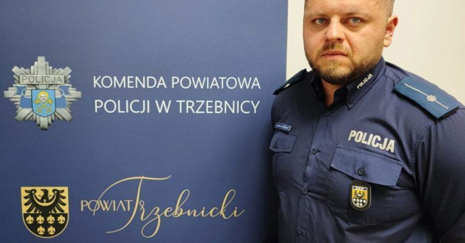 zdjęcie: Oddaj głos na mł. asp. Adriana Małaszkiewicza w plebiscycie / fot. KPP w Trzebnicy