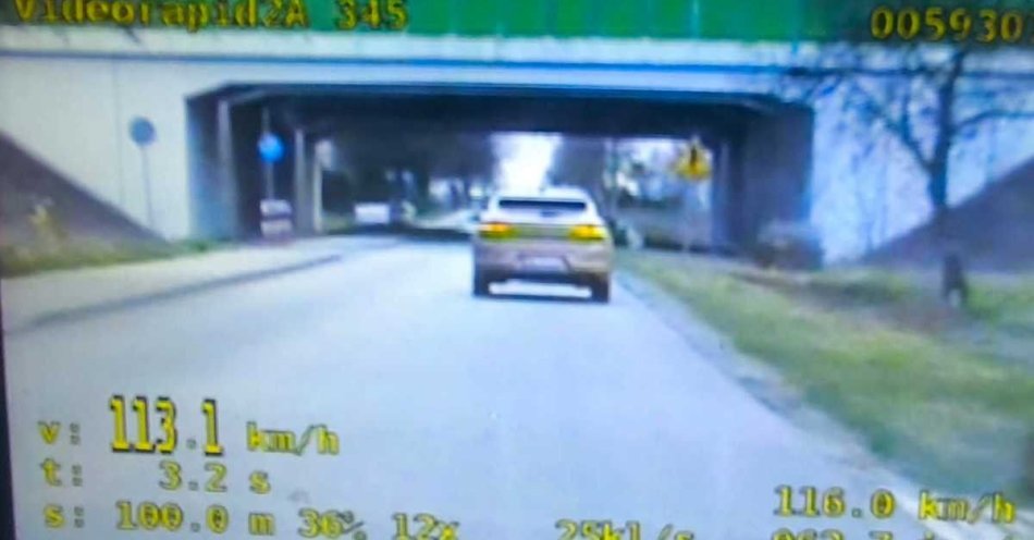 zdjęcie: Kierowca w Myjomicach pędził 113 km/h i stracił prawo jazdy / fot. KPP Kępno