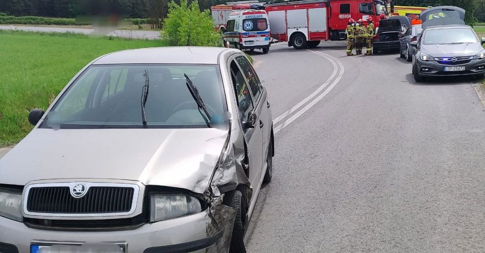 zdjęcie: Groźnie wyglądająca kolizja drogowa / fot. KPP Opole Lubelskie