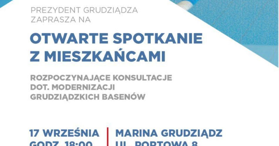 zdjęcie: Porozmawiajmy o basenach w mieście / fot. UM Grudziądz