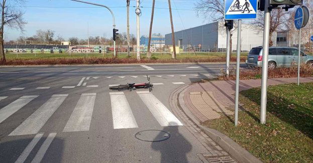 Potrącenie rowerzysty na przejeździe w Żyrardowie