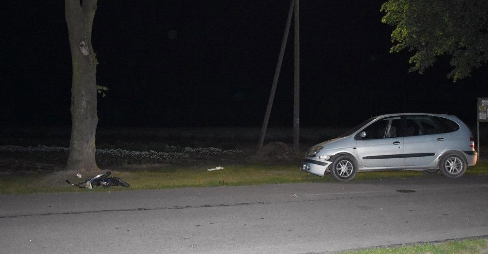 zdjęcie: Potrącenie rowerzysty w Sętkach / fot. KPP Radzyń Podlaski