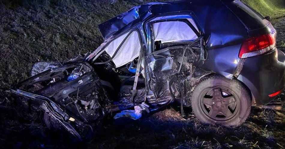 zdjęcie: Śmiertelny wypadek drogowy z udziałem 18-letniego kierowcy / fot. KPP w Miliczu