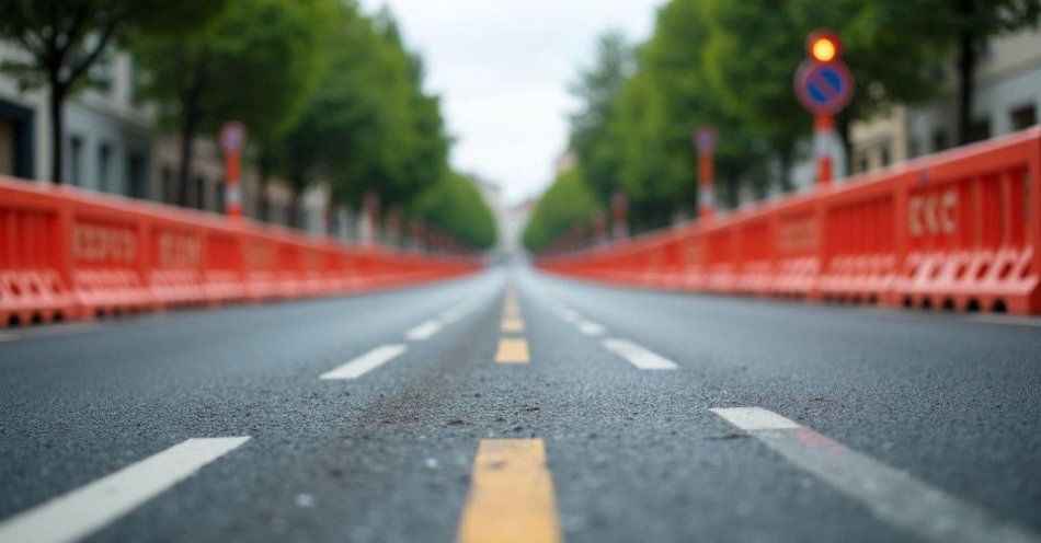 zdjęcie: Zamknięcie wjazdu na Promykową i Ruszczyca w Koszalinie od 16 kwietnia / Strefa robót drogowych z barierami i oznaczeniami /TMAI