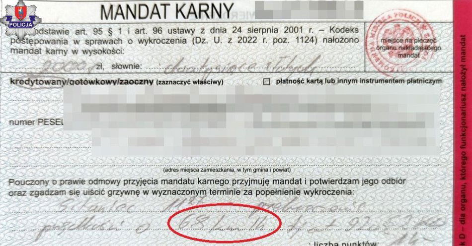 zdjęcie: Znacznie przekroczyli prędkość / fot. KMP Zamość