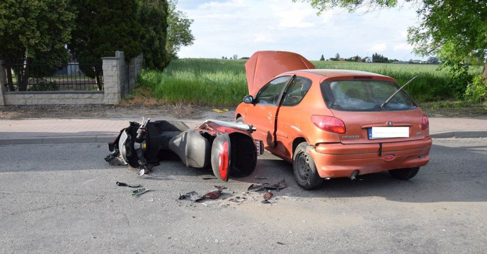 zdjęcie: Niebezpieczny wypadek - motocyklista w szpitalu / fot. KPP w Pajęcznie
