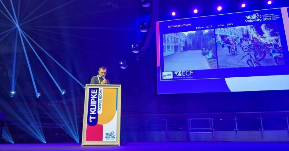 zdjęcie: Rowerowy Kraków przykładem na konferencji Velo-city 2024 / fot. UM Kraków / Fot. materiały prasowe