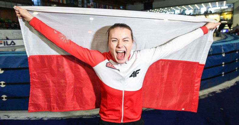 zdjęcie: Natalia Maliszewska broni złota na ME w short tracku / fot. nadesłane