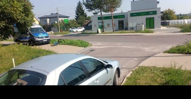 Potrącenie cyklisty na ścieżce rowerowej