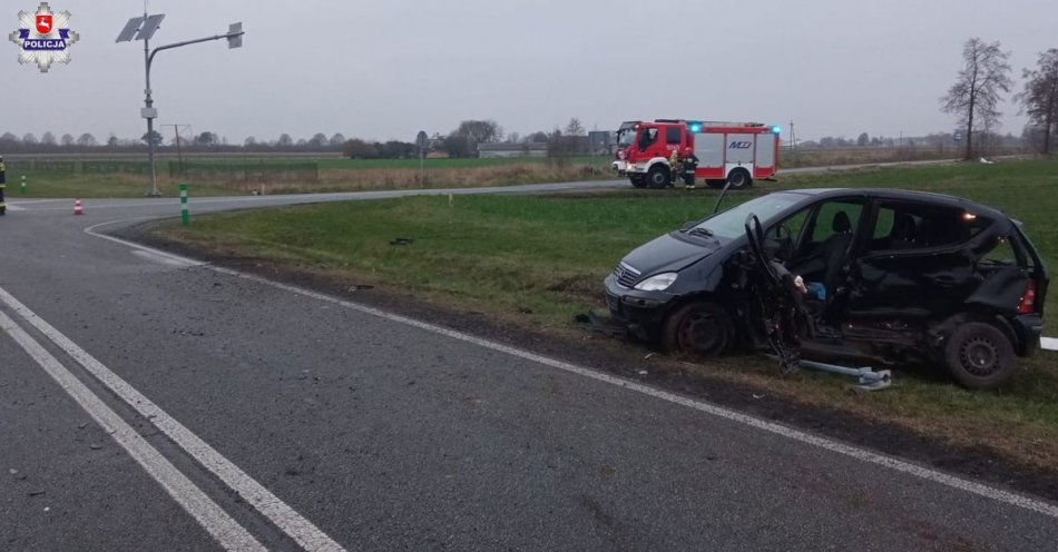 zdjęcie: Śmiertelny wypadek na DK-63 / fot. KPP Radzyń Podlaski