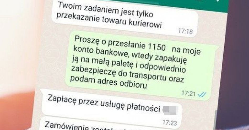 zdjęcie: Oszuści grasują na platformach zakupowych. Zamawiają kuriera i oferują płatność z góry. / fot. KPP w Wyszkowie