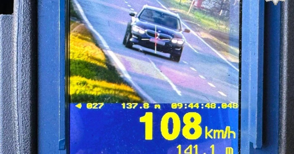 zdjęcie: Jechał 108 km/h w terenie zabudowanym i stracił prawo jazdy / fot. KPP w Kłobucku