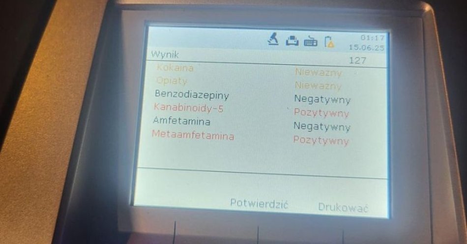 zdjęcie: 198 km/h + narkotyki w organizmie = 3 lata więzienia i 2500 zł MKK i 15 pkt karnych / fot. KMP w Gdańsku