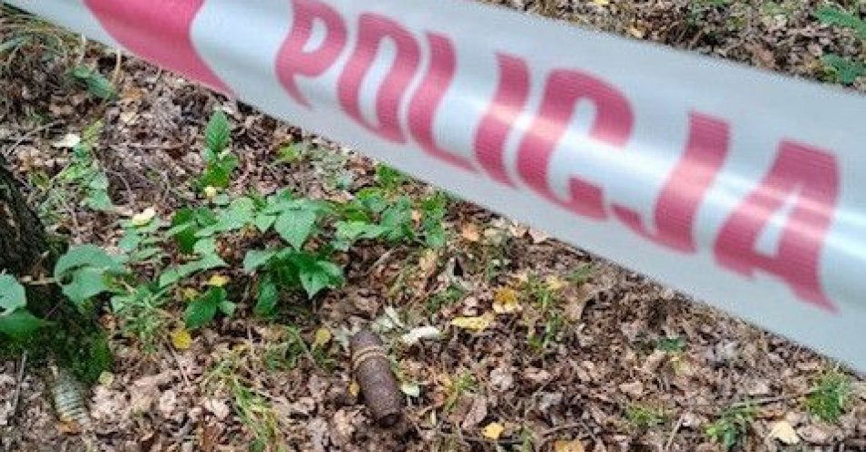 zdjęcie: Niewybuch znaleziony podczas spaceru w Jastrzębiu Zdroju / fot. KMP w Jastrzębiu Zdroju