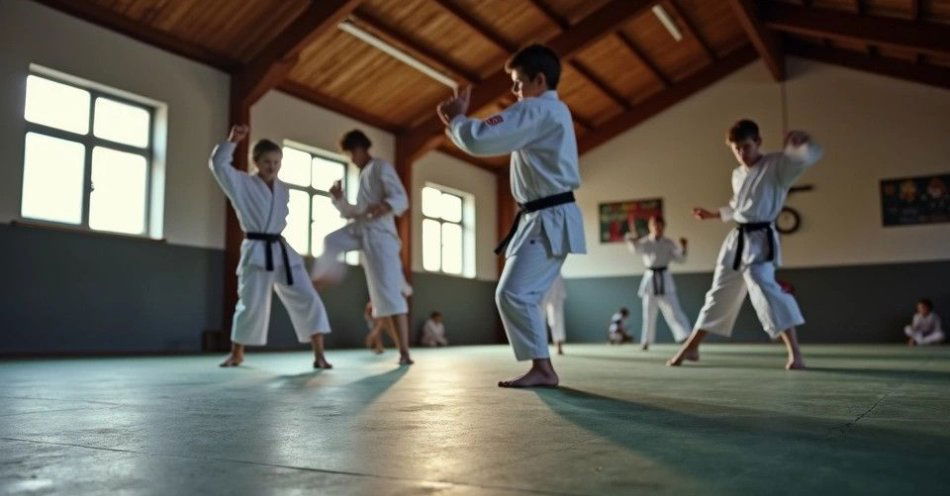 zdjęcie: Wieruszów: sportowa alternatywa dla każdego / Hala sportowa w polskim mieście, trening judo /TMAI