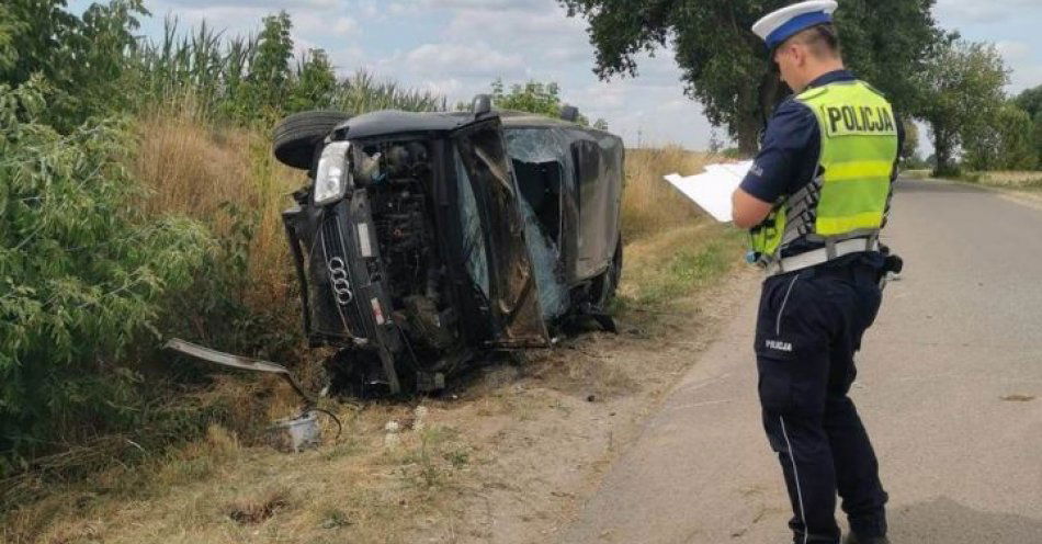 zdjęcie: Pijany kierowca spowodował wypadek / fot. KPP Mońki