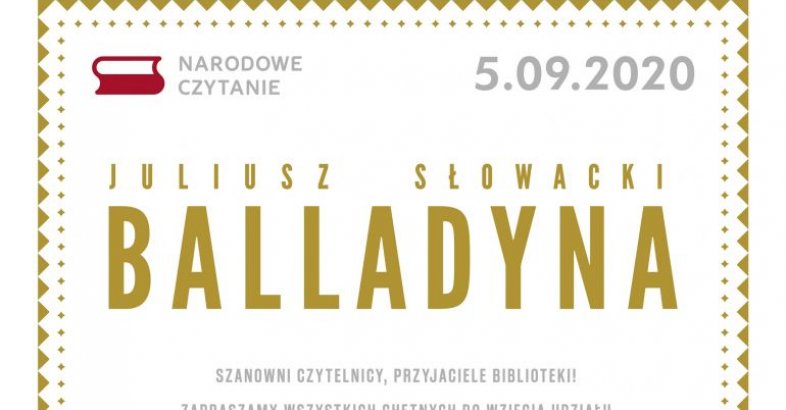 zdjęcie: „Narodowe Czytanie 2020” wirtualnie