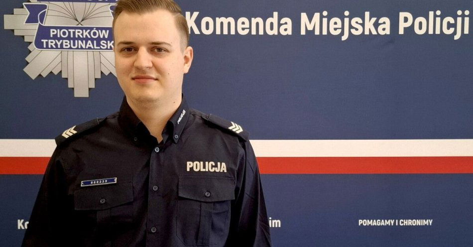 zdjęcie: Wesprzyj sierżanta sztabowego Krystiana Ostrowskiego w plebiscycie / fot. KMP w Piotrkowie Trybunalskim