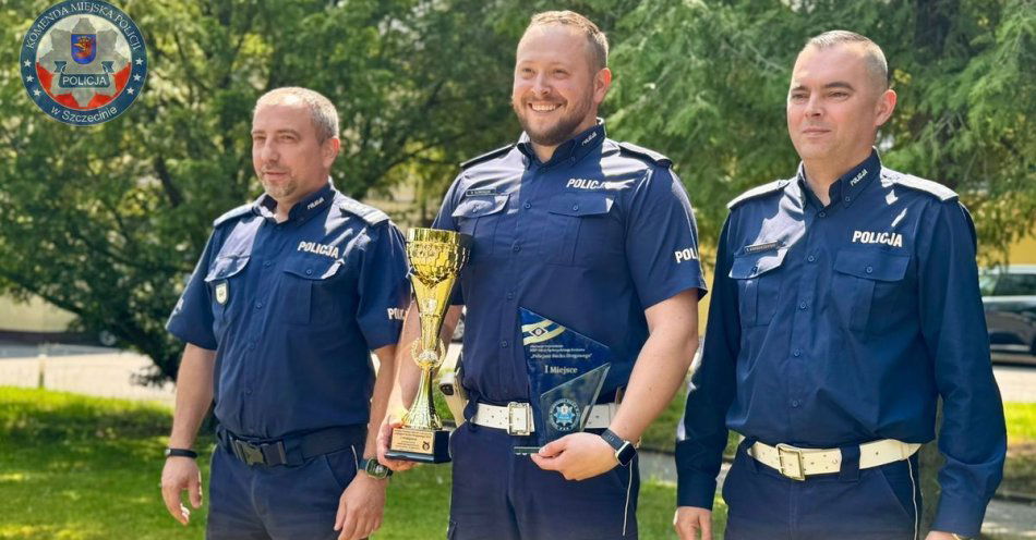 zdjęcie: Mł. asp. Michał Kaźmierczak najlepszym policjantem ruchu drogowego w województwie zachodniopomorskim! / fot. KMP w Szczecinie