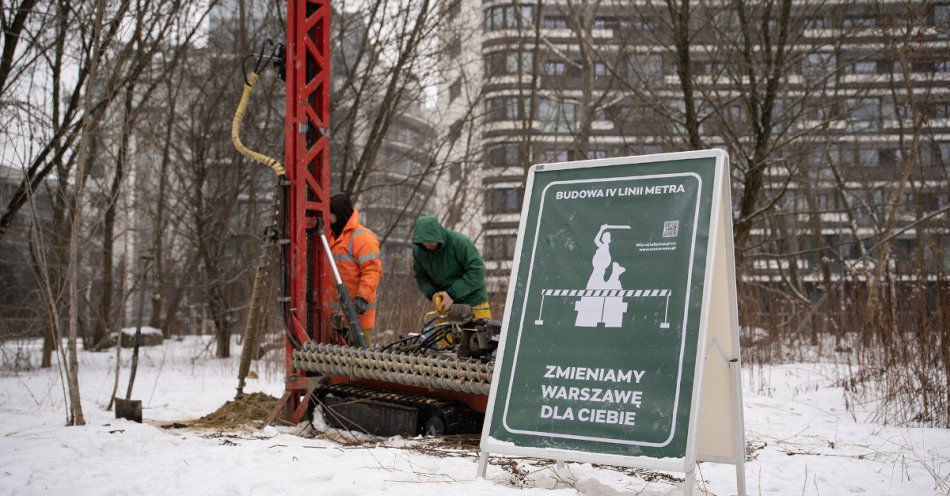 zdjęcie: Rozpoczęły się wiercenia geologiczne na linii metra M4 / fot. nadesłane