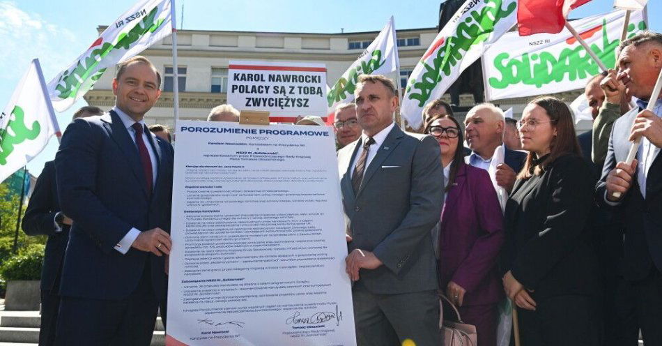 zdjęcie: Karol Nawrocki z poparciem NSZZ Rolników Indywidualnych 