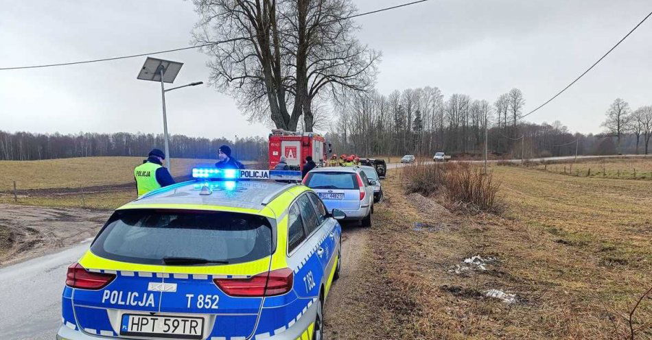 zdjęcie: Kolizja z sarną / fot. KPP w Gołdapi