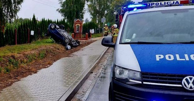 Dachował oplem. W organizmie ,tylko 2,5 promila alkoholu