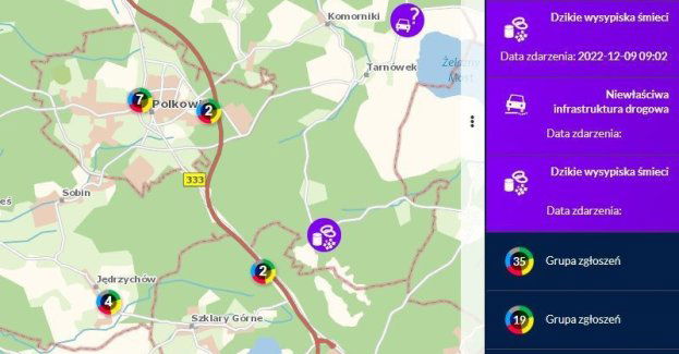 Polkowice 71 zgłoszeń na Mapie Zagrożeń w listopadzie