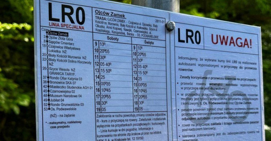 zdjęcie: Przed nami słoneczny weekend, na trasy wyjadą linie sezonowe / fot. UM Kraków / Fot. Zarząd Transportu Publicznego w Krakowie