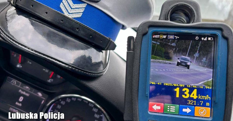 zdjęcie: Jechał 134 km/h w terenie zabudowanym. 18-latek zatrzymany podczas działań „Prędkość” / fot. KPP Krosno Odrzańskie