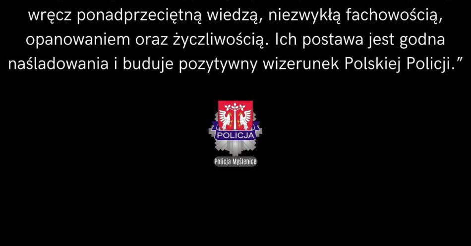zdjęcie: Mieszkańcy dziękują policjantom z Myślenic za profesjonalizm / fot. KMP w Myślenicach